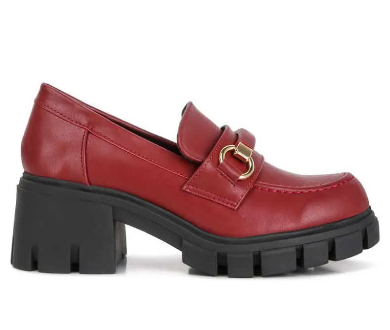 Loafers & Oxfords>Rag & Co Women's Evangeline Lugged Loafers