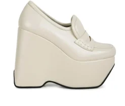 Loafers & Oxfords>Rag & Co Women's Gilliam Platform Wedge Loafers
