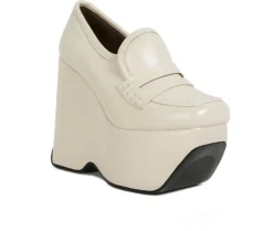 Loafers & Oxfords>Rag & Co Women's Gilliam Platform Wedge Loafers