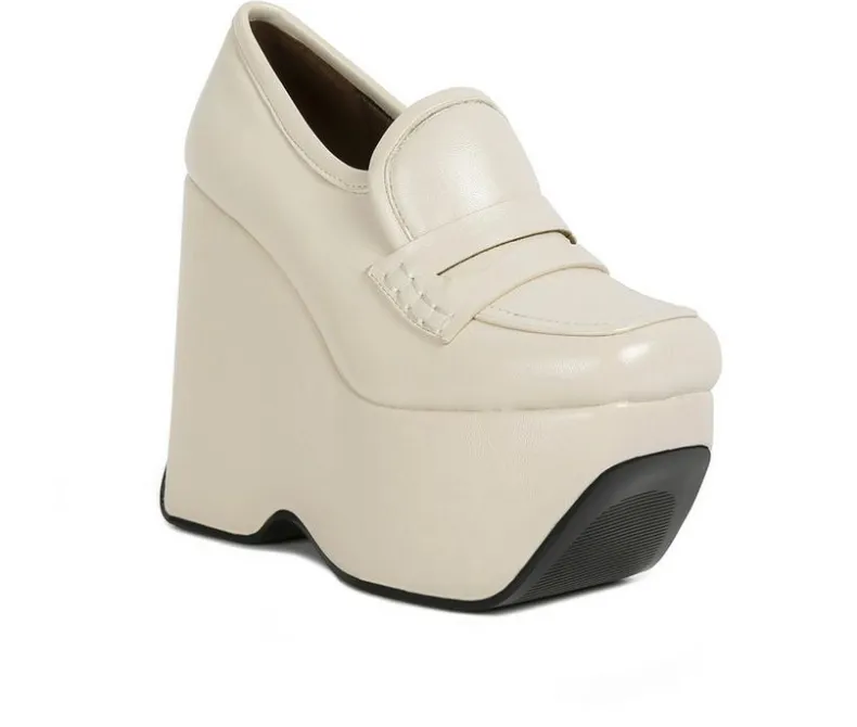 Loafers & Oxfords>Rag & Co Women's Gilliam Platform Wedge Loafers