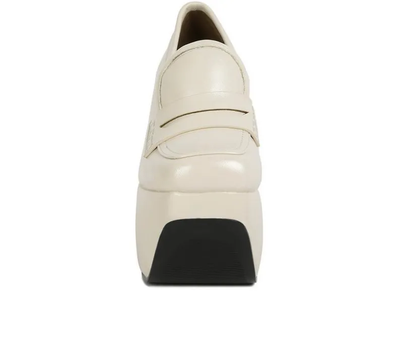 Loafers & Oxfords>Rag & Co Women's Gilliam Platform Wedge Loafers