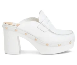 Pumps & Heels|Clogs & Mules>Rag & Co Women's Lyrac Recycled Leather Platform Clogs