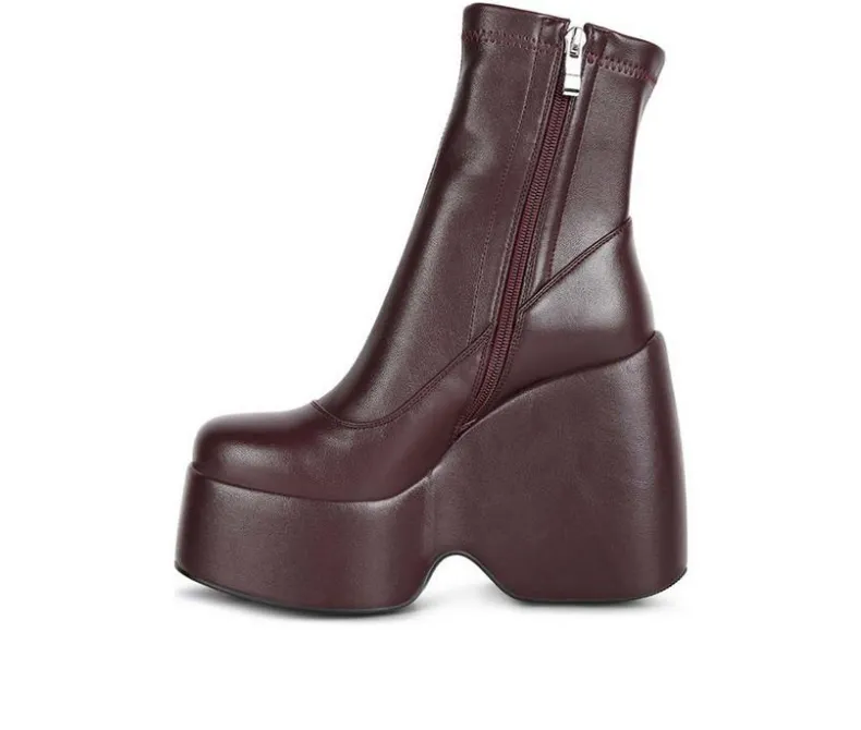 Dress>Rag & Co Women's Purnell Wedge Platform Booties