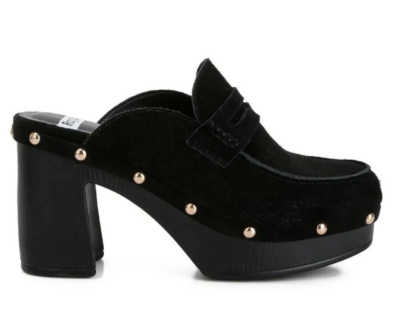 Clogs & Mules>Rag & Co Women's Riley Heeled Clogs
