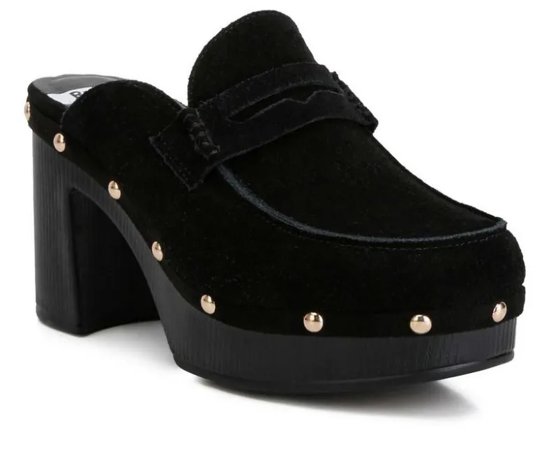 Clogs & Mules>Rag & Co Women's Riley Heeled Clogs