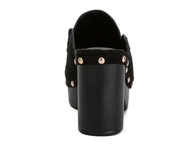 Clogs & Mules>Rag & Co Women's Riley Heeled Clogs