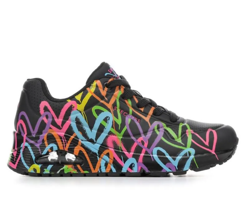 Platform>Skechers Street Women's Uno Highlight Love 177981 Wedge Sneakers