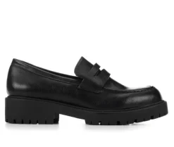 Pumps & Heels|Loafers & Oxfords>Soda Women's Hender-S Block-Heeled Loafers