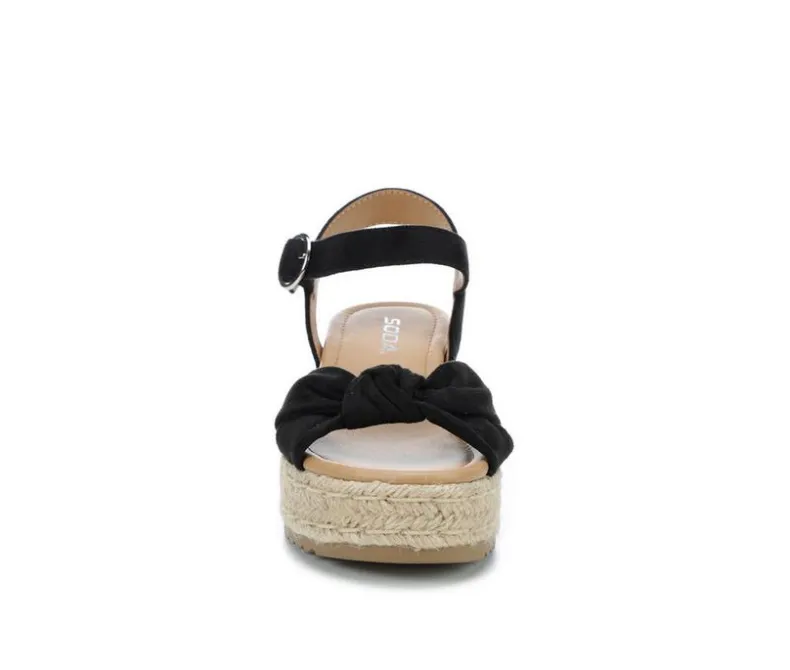 Sandals|Pumps & Heels>Soda Women's Tye Espadrille Wedges
