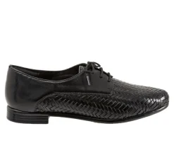 Loafers & Oxfords>Trotters Women's Lizzie Herringbone Oxfords