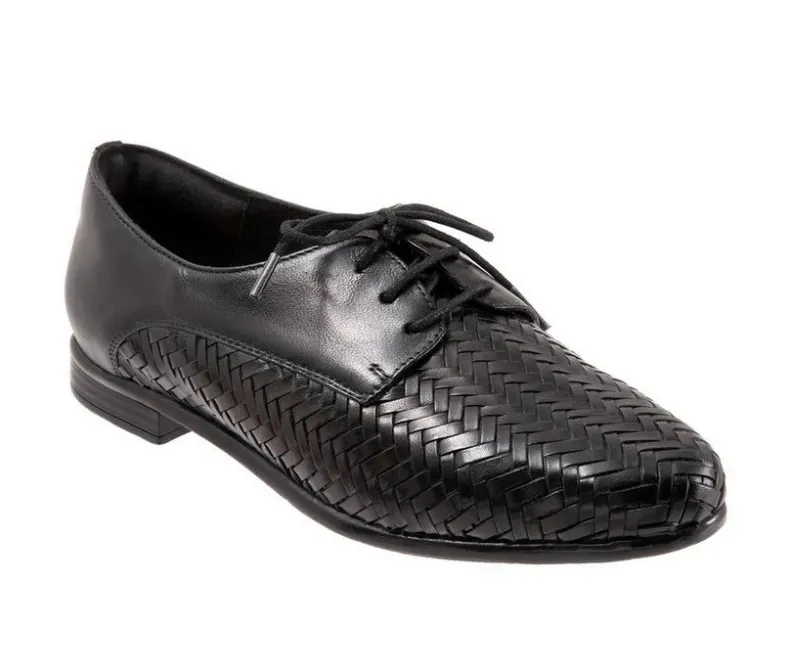 Loafers & Oxfords>Trotters Women's Lizzie Herringbone Oxfords