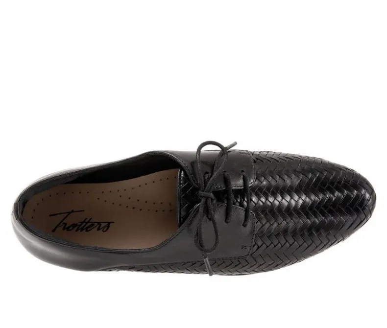 Loafers & Oxfords>Trotters Women's Lizzie Herringbone Oxfords