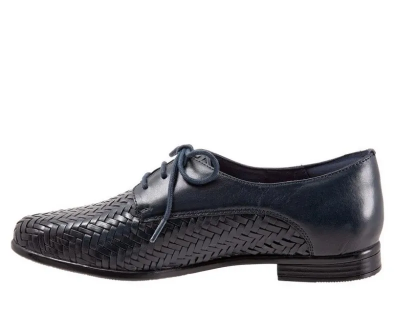 Loafers & Oxfords>Trotters Women's Lizzie Herringbone Oxfords