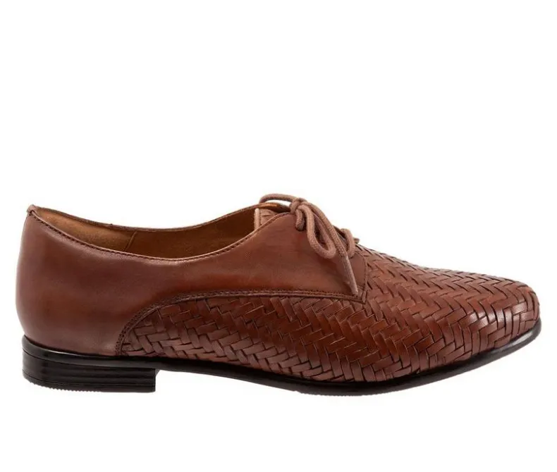 Loafers & Oxfords>Trotters Women's Lizzie Herringbone Oxfords