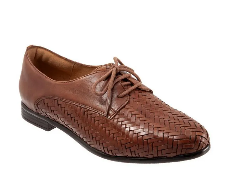 Loafers & Oxfords>Trotters Women's Lizzie Herringbone Oxfords