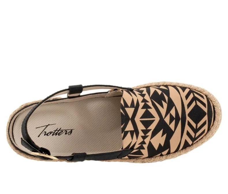 Loafers & Oxfords>Trotters Women's Paisley Espadrille Slingback Loafers