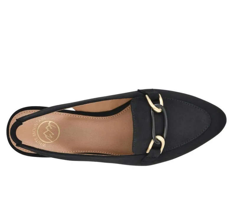 Loafers & Oxfords>White Mountain Women's Boreal Slingback Loafers